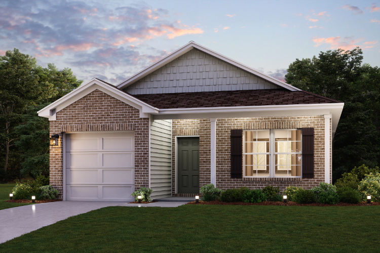 A house with a garage.